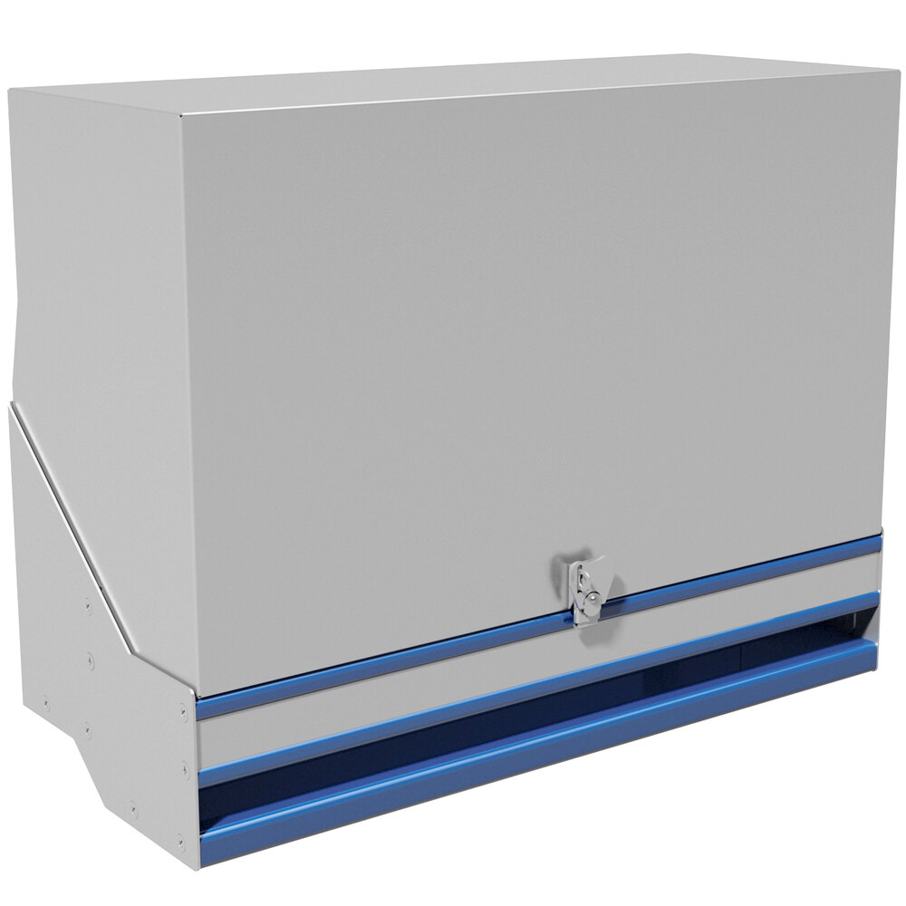 Advance Tabco PRDSR-12-LC Prestige Series 6 Bottle Stainless Steel Double-Tier Speed Rail with Locking Cover - 12"