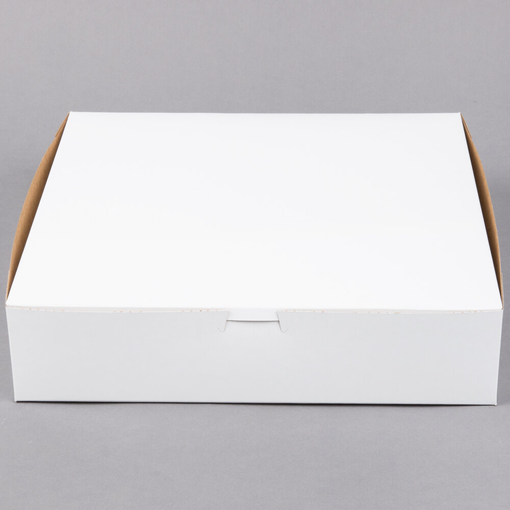 12" x 12" x 2 3/4" White Pie / Bakery Box - 100/Bundle