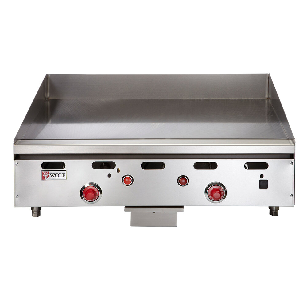 Wolf by Vulcan ASA24-24 -NAT Natural Gas 24" Countertop Griddle with Snap-Action Thermostatic Controls - 54,000 BTU