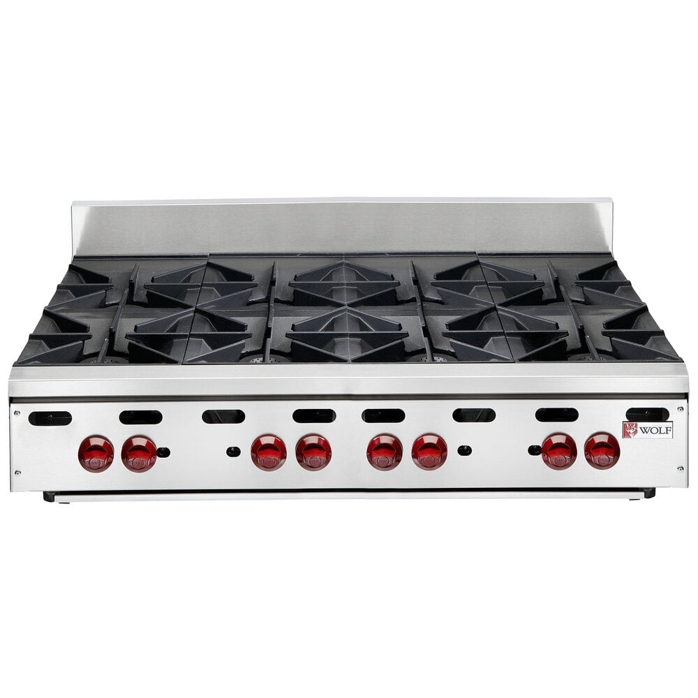 Wolf by Vulcan AHP848-NAT Achiever Natural Gas 48" 8 Burner Countertop Range - 240,000 BTU