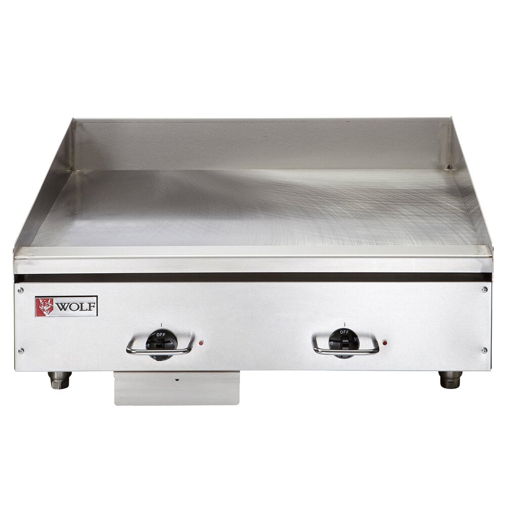 Wolf by Vulcan WEG24E-240/1 24" Electric Countertop Griddle with Thermostatic Controls - 240V, 1 Phase, 10.8 kW