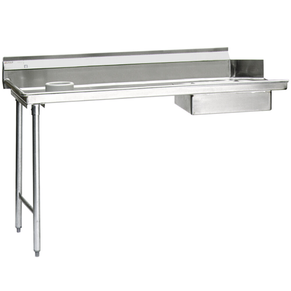 Eagle Group SDTL-36-16/3 36" Left Side 16 Gauge 304 Series Stainless Steel Soil Dish Table