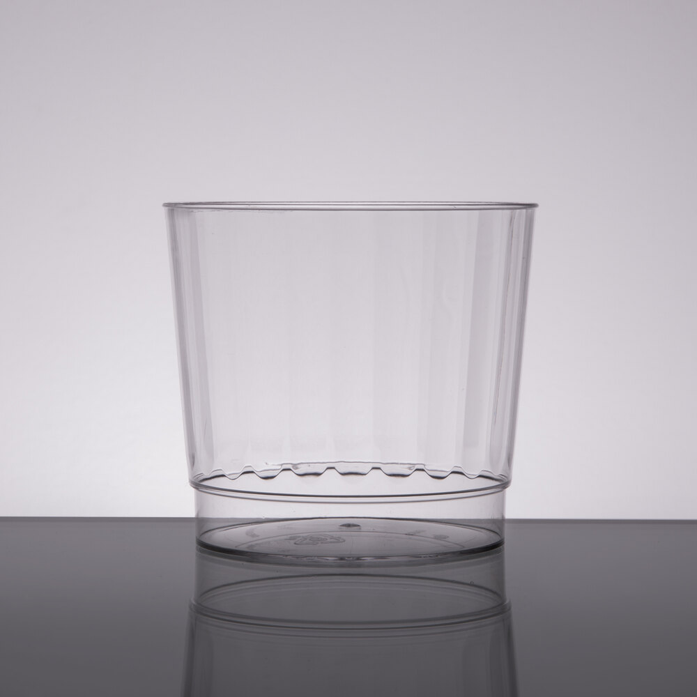 WNA Comet CCR9240 Classicware 9 oz. Rocks Clear Plastic Fluted Tumbler - 240/Case