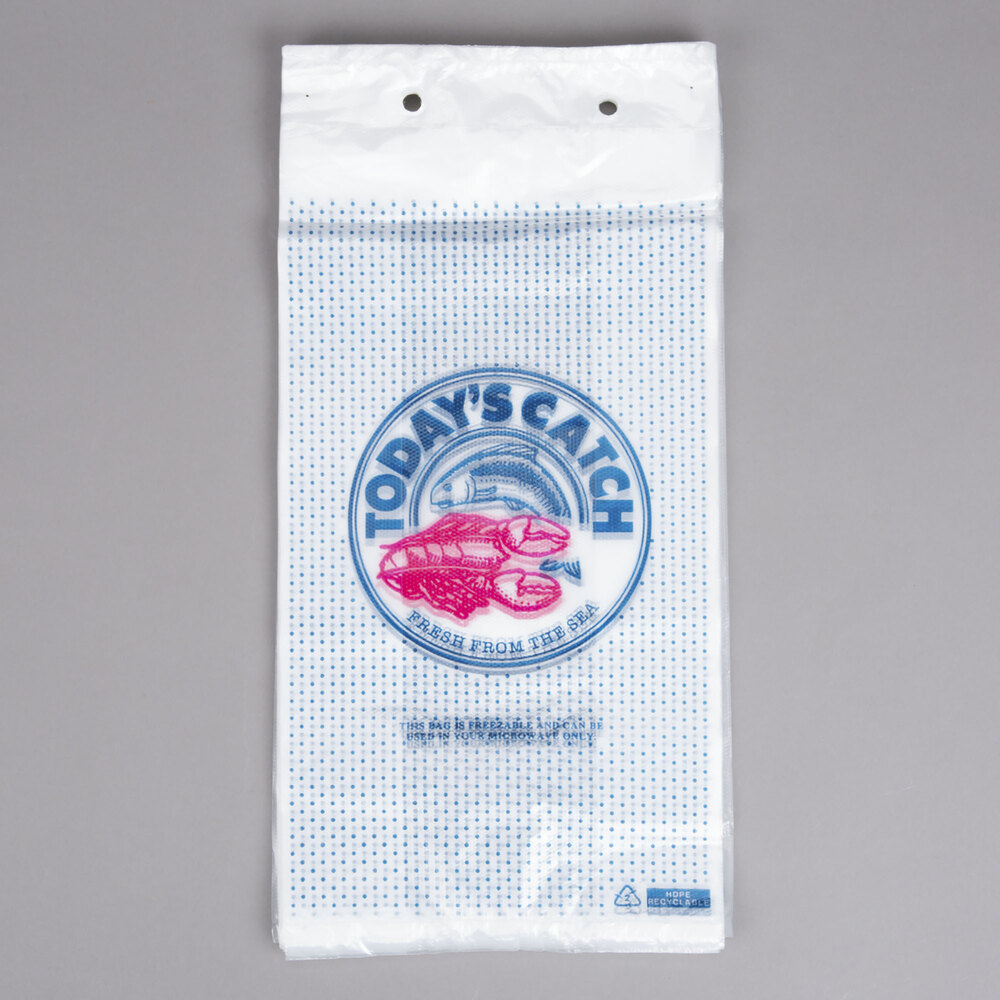 Seafood Bag 7" x 4" x 14" "Today's Catch" Design - 1,000/Case